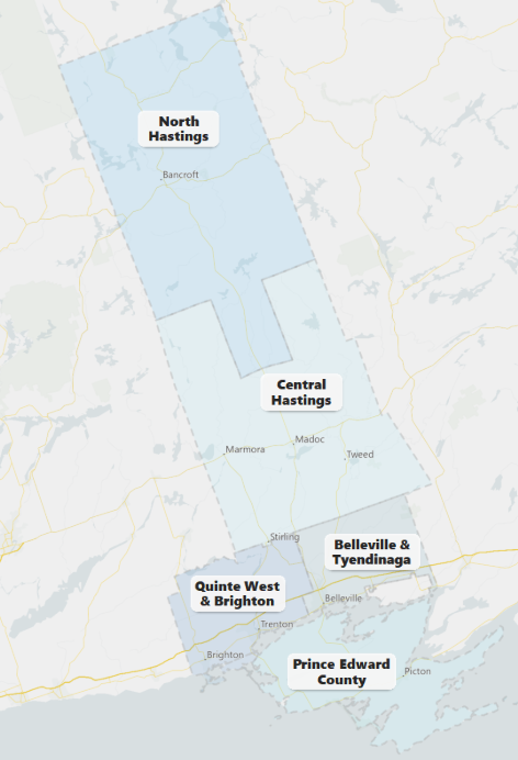 Map of the HPE OHT region